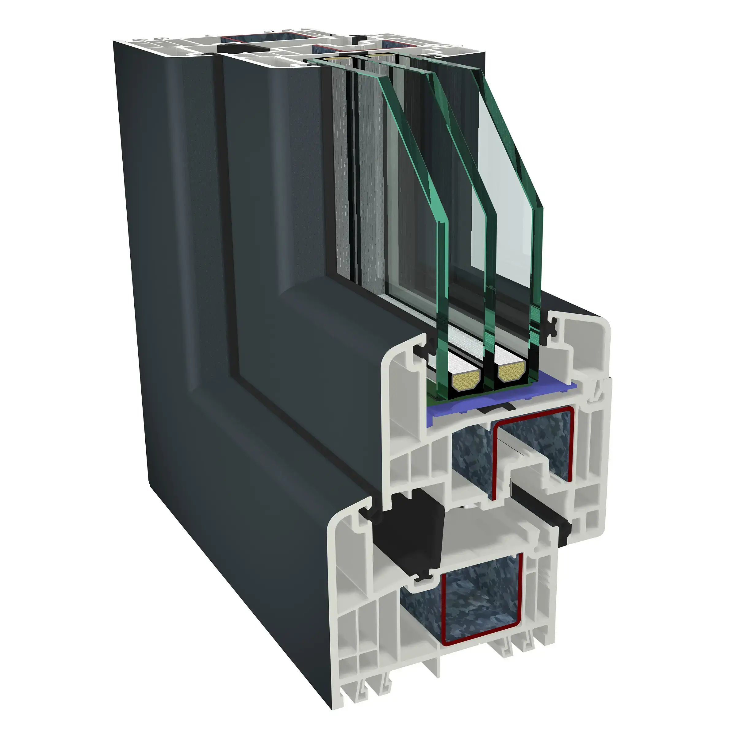 Gealan S9000 ablakprofil metszet